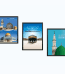 3 islamic landmark Makka Madina Al Aqsa Wall Canvas Pack of 3 Size 36X16 Inch