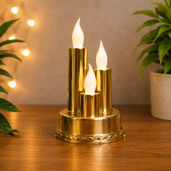 Flameless LED Candle Trio Set – Realistic Flickering Flame Effect