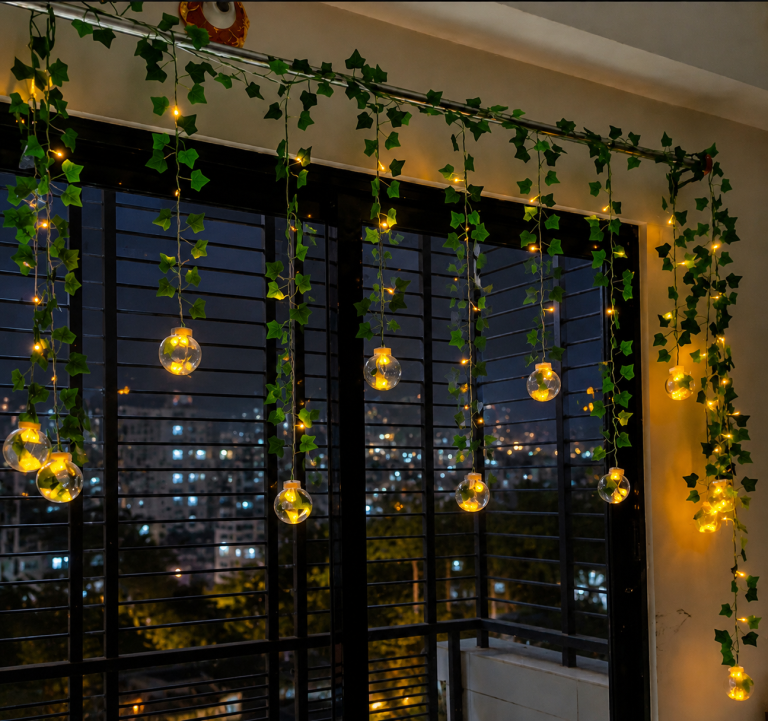 Wish Ball Leaf Curtain Light