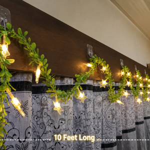 Green Leaf Star LED String Light